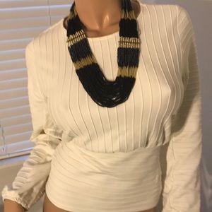 H&M cream colored top NWOT Size:Med